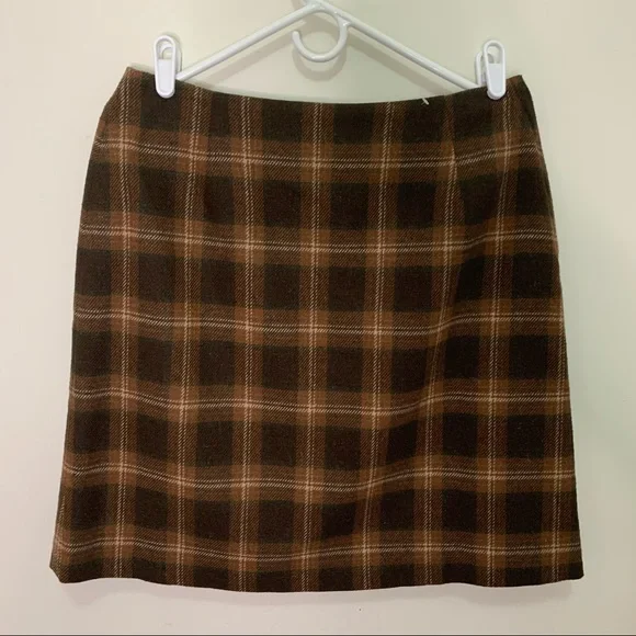 Jessica Sports Vintage Wool Blend  Plaid Mini skirt Size large - Picture 7 of 13